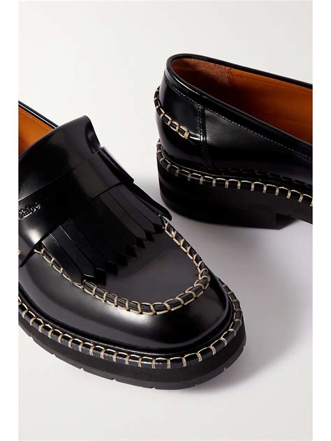 Shop Chloé Noua Leather Loafers 